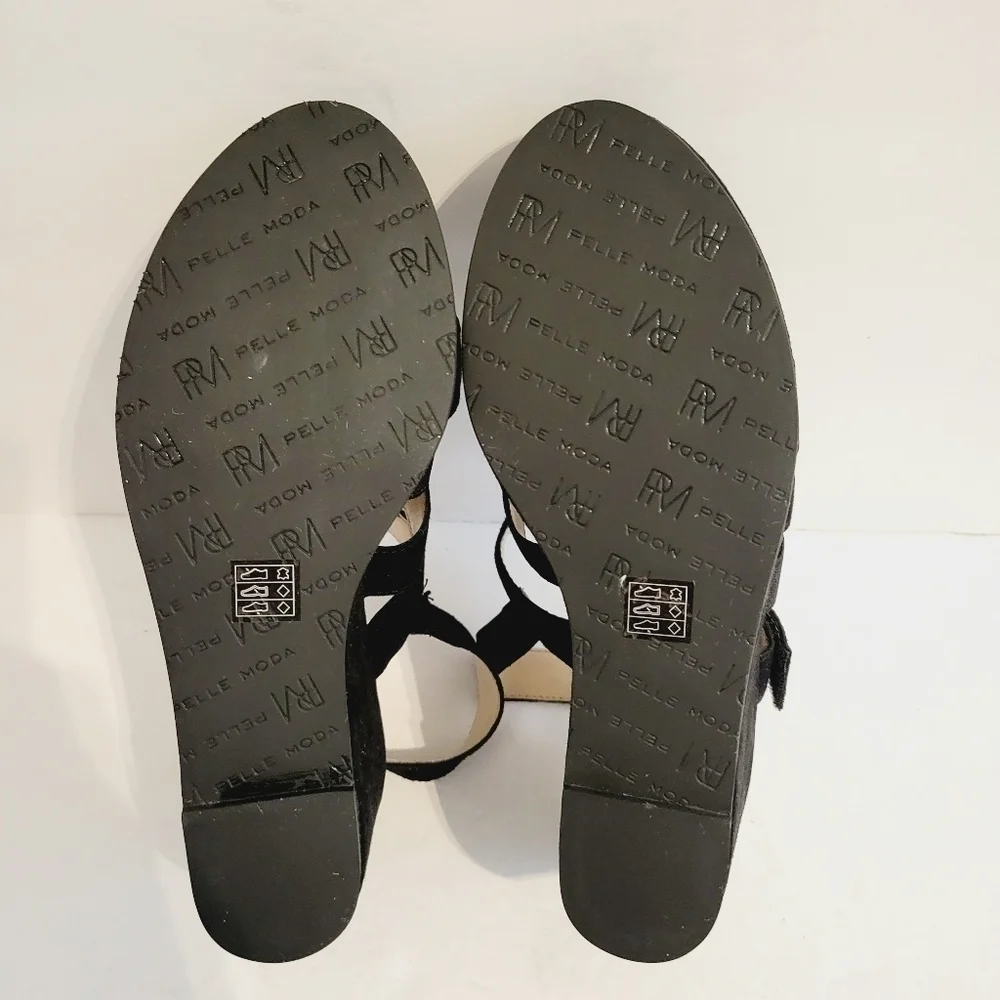 New Pelle Moda Women's High Heel's Suede Sandals, Size 6,5